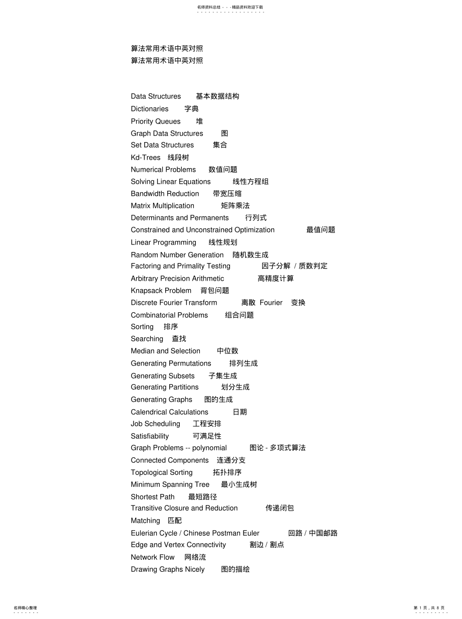 2022年数学建模专业词汇推荐 .pdf_第1页