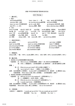 2022年新版PEP五年级英语下册各单元知识点,推荐文档 3.pdf