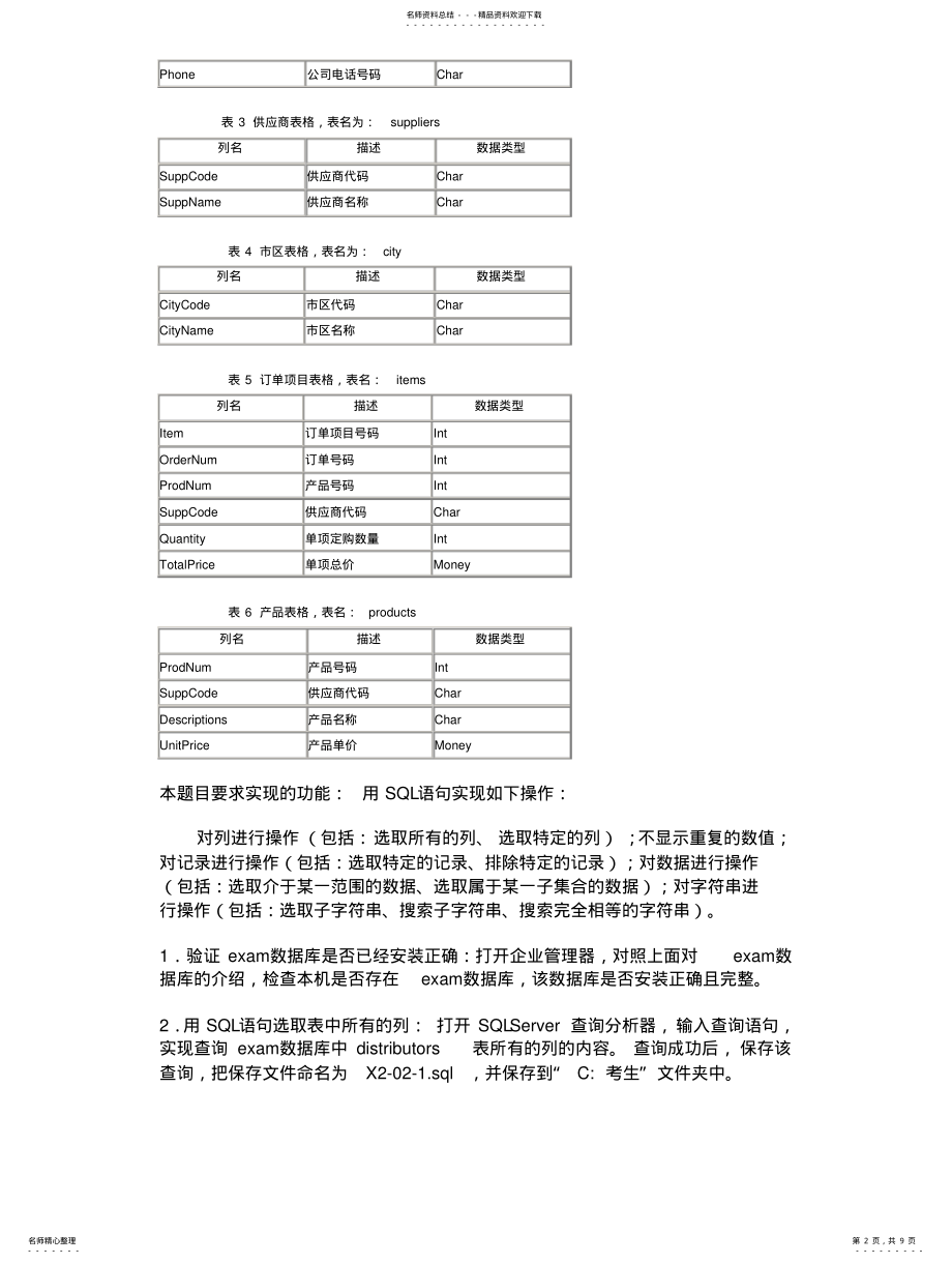 2022年数据库认证考试题资料 .pdf_第2页