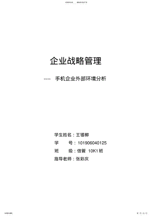 2022年手机企业外部环境分析 .pdf