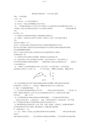 2022年教科版高中物理必修知识点复习提纲.docx