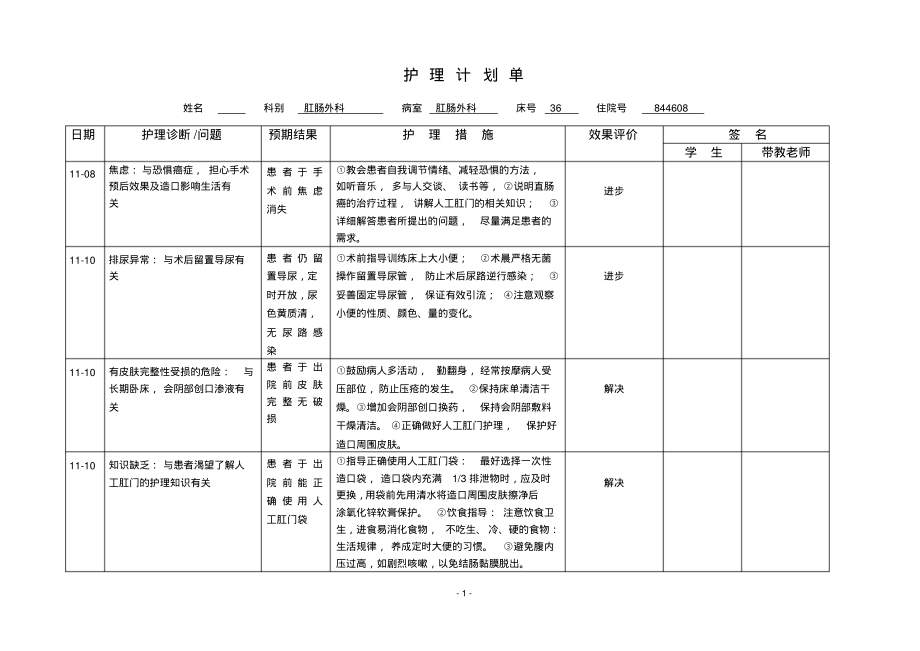 外科护理计划单.pdf_第1页