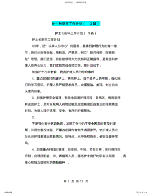 2022年2022年护士长新年工作计划 .pdf