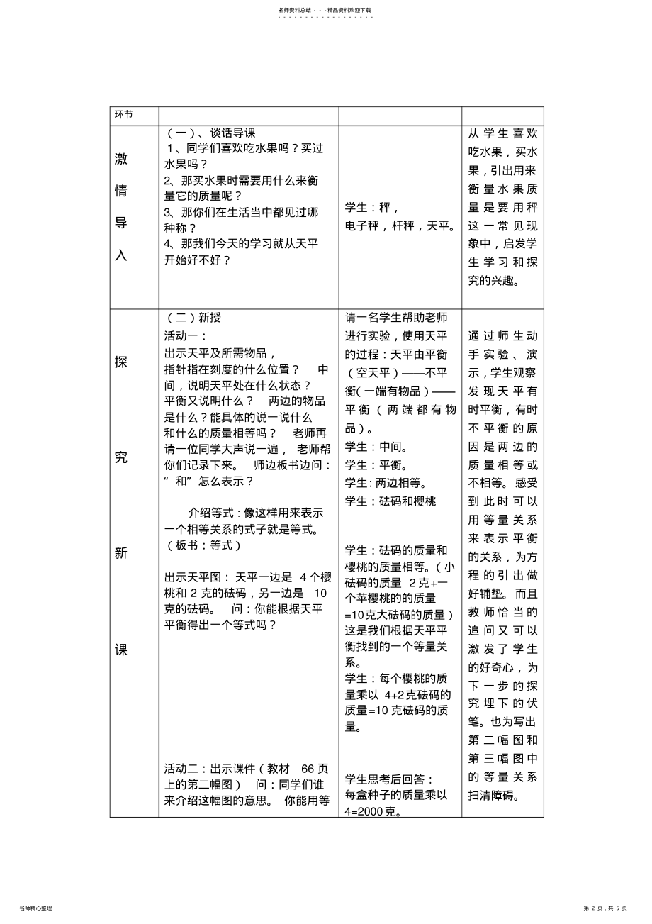 2022年2022年教学设计初稿-认识方程 .pdf_第2页