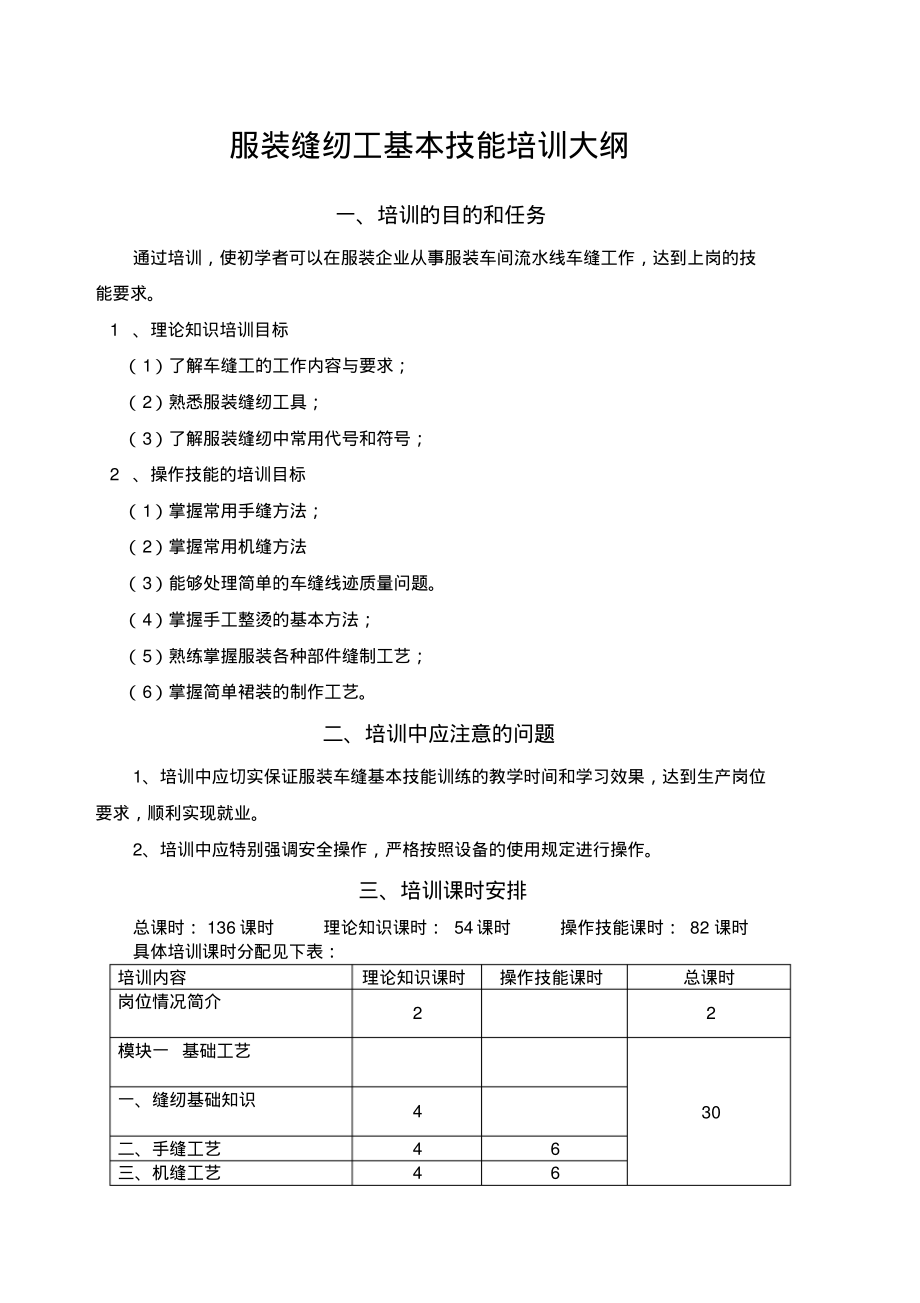 服装缝纫工培训大纲.pdf_第1页