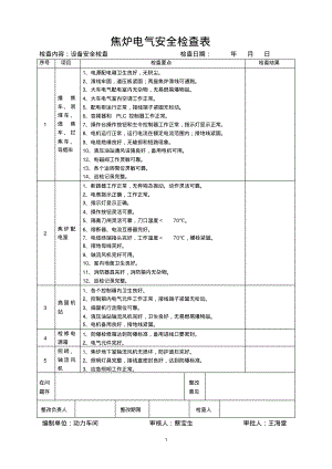 焦炉电气安全检查表.pdf