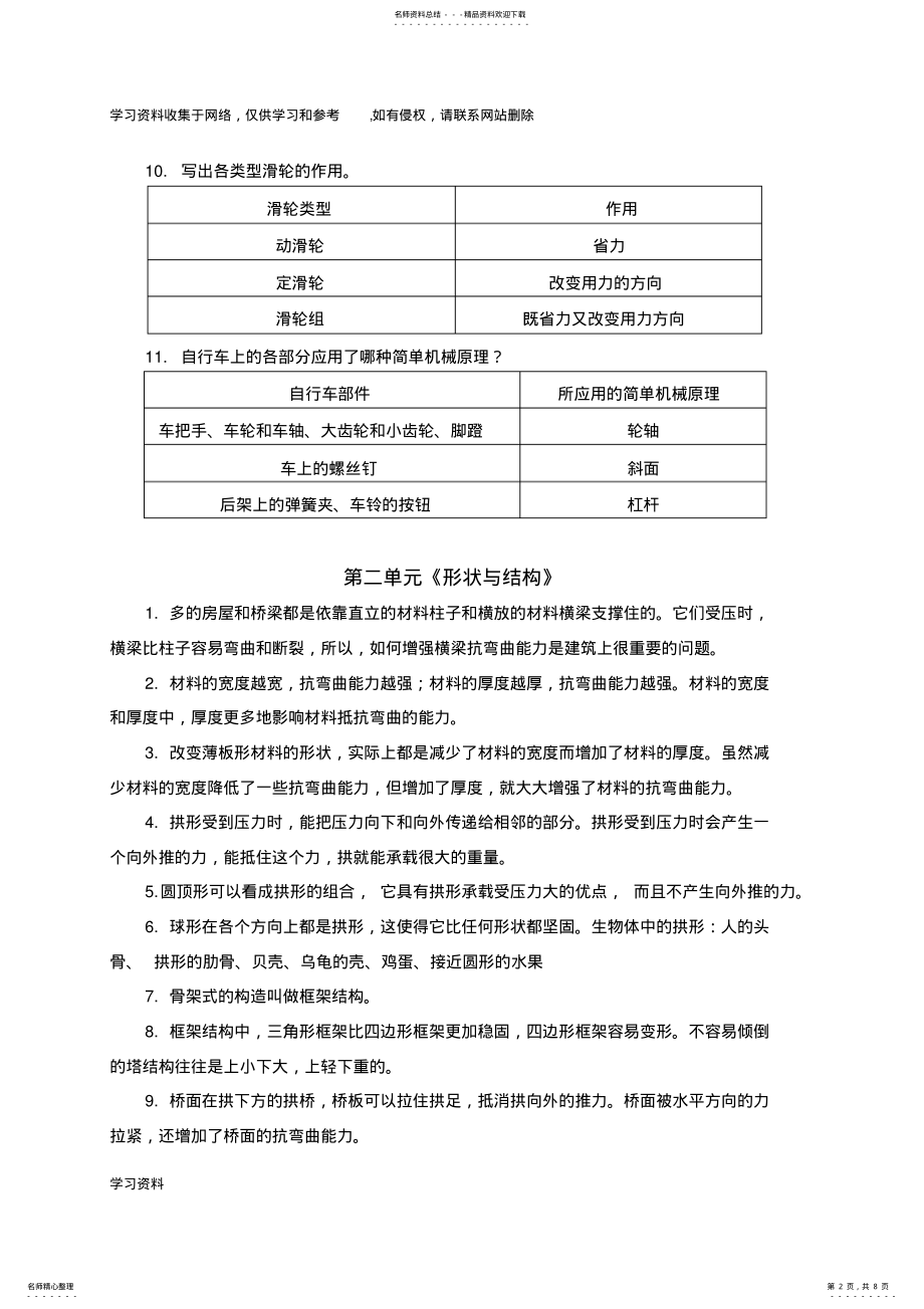 2022年2022年教科版六年级科学上册知识点总结 .pdf_第2页