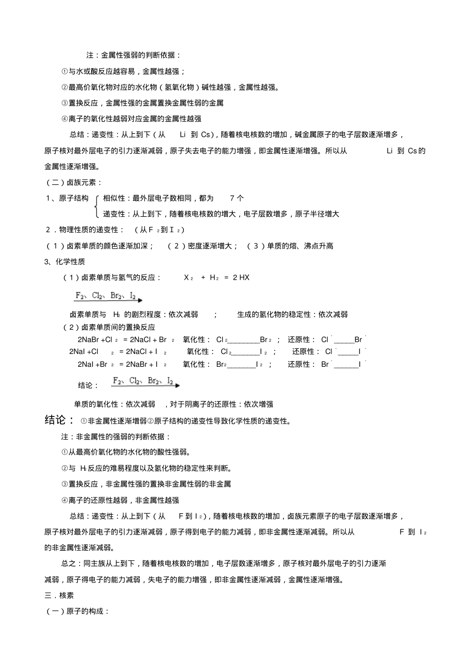 人教版化学必修二第一章知识点总结0699.pdf_第2页