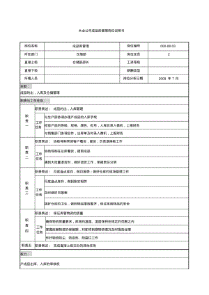 木业公司成品库管理岗位说明书..pdf