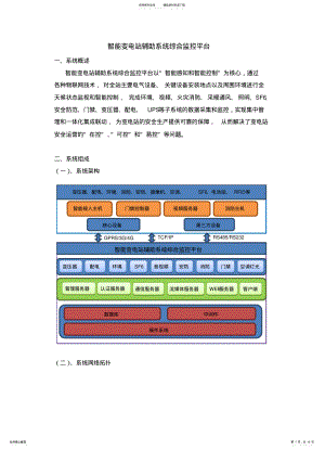 2022年智能变电站辅助系统综合监控平台介绍归类 .pdf