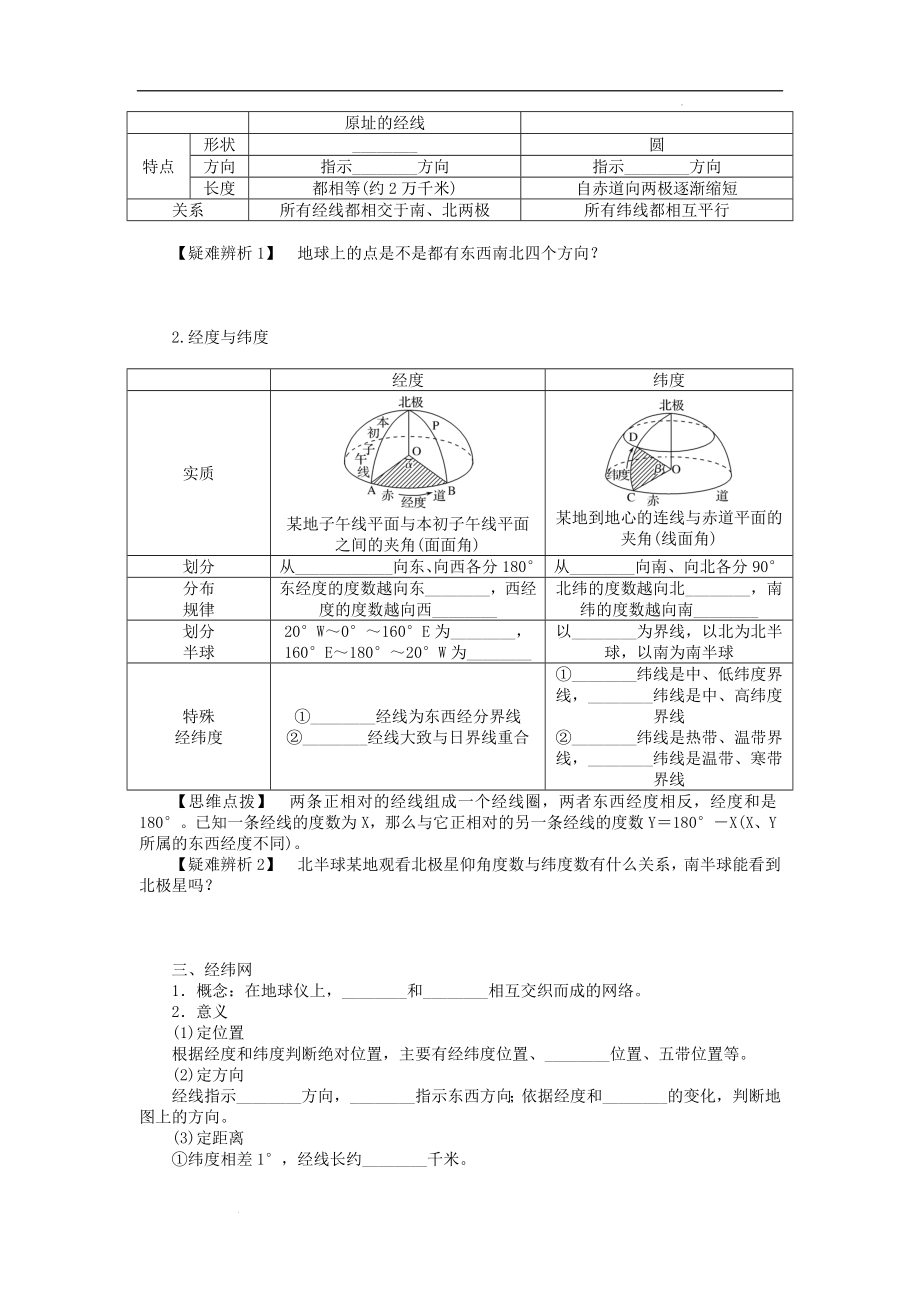 高三地理一轮复习第一部分自然地理第一章地理基础必备第1讲地球仪与地图学案.docx_第2页