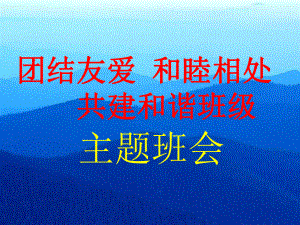 团结友爱主题班会ppt课件.ppt