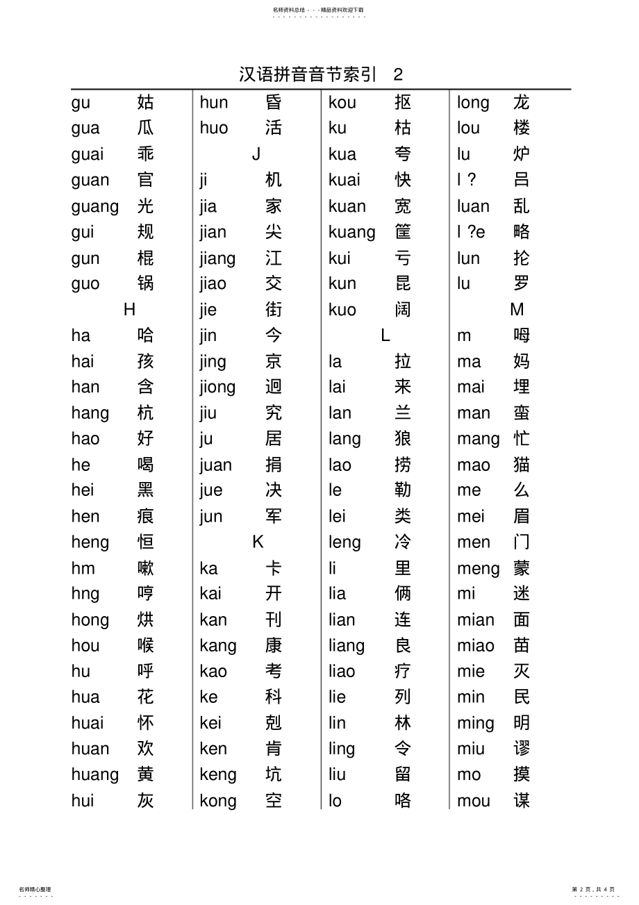 2022年2022年汉语拼音音节索引表 2.pdf_第2页