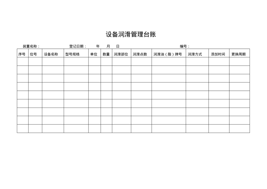 设备润滑记录台账和管理台账.pdf_第2页