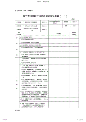 2022年2022年活动板房安装验收表 .pdf