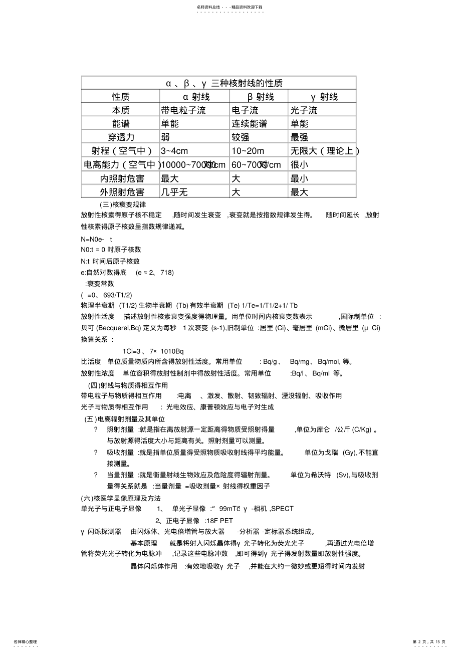 2022年2022年核医学复习重点总结 .pdf_第2页