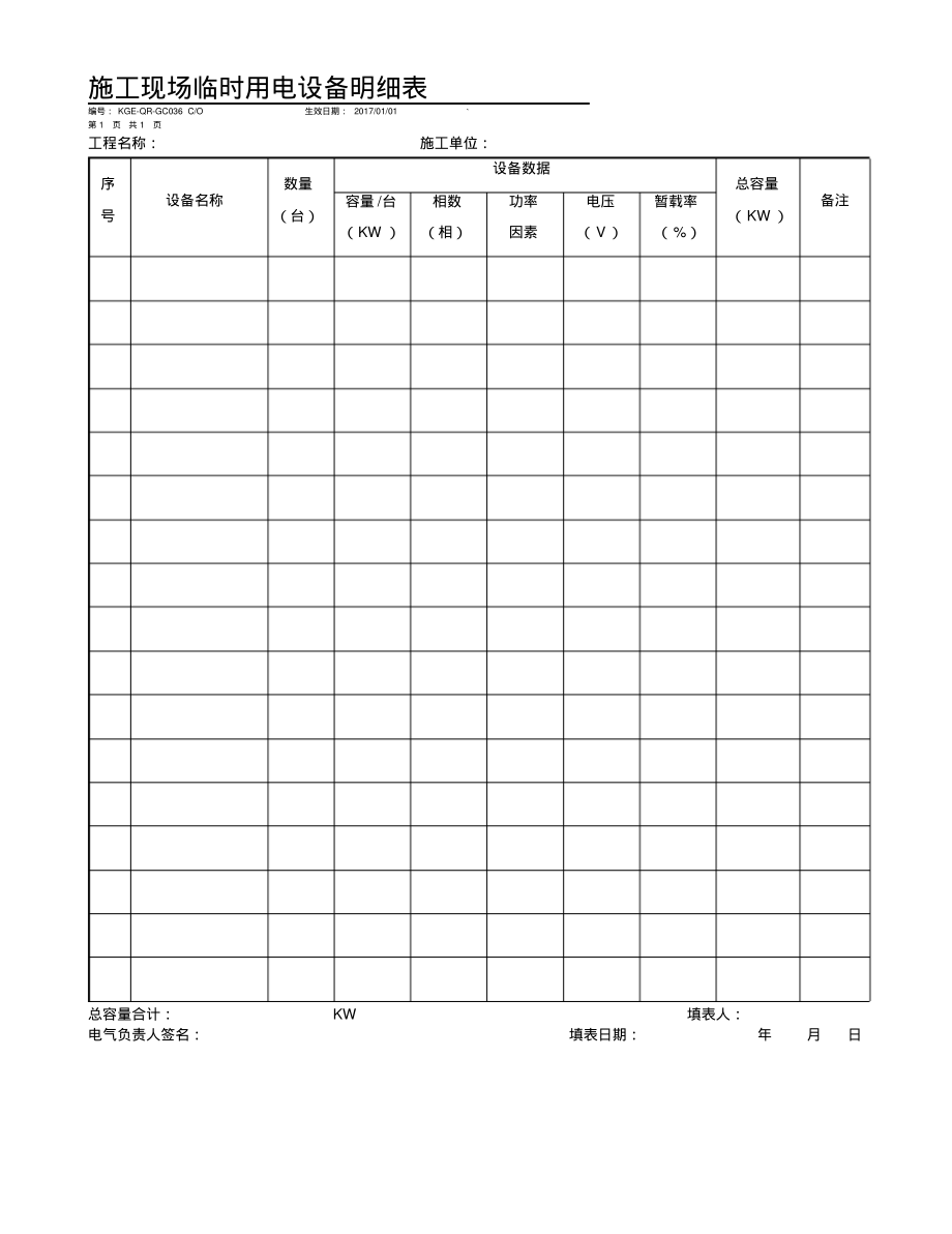 36施工现场临时用电设备明细表.pdf_第1页