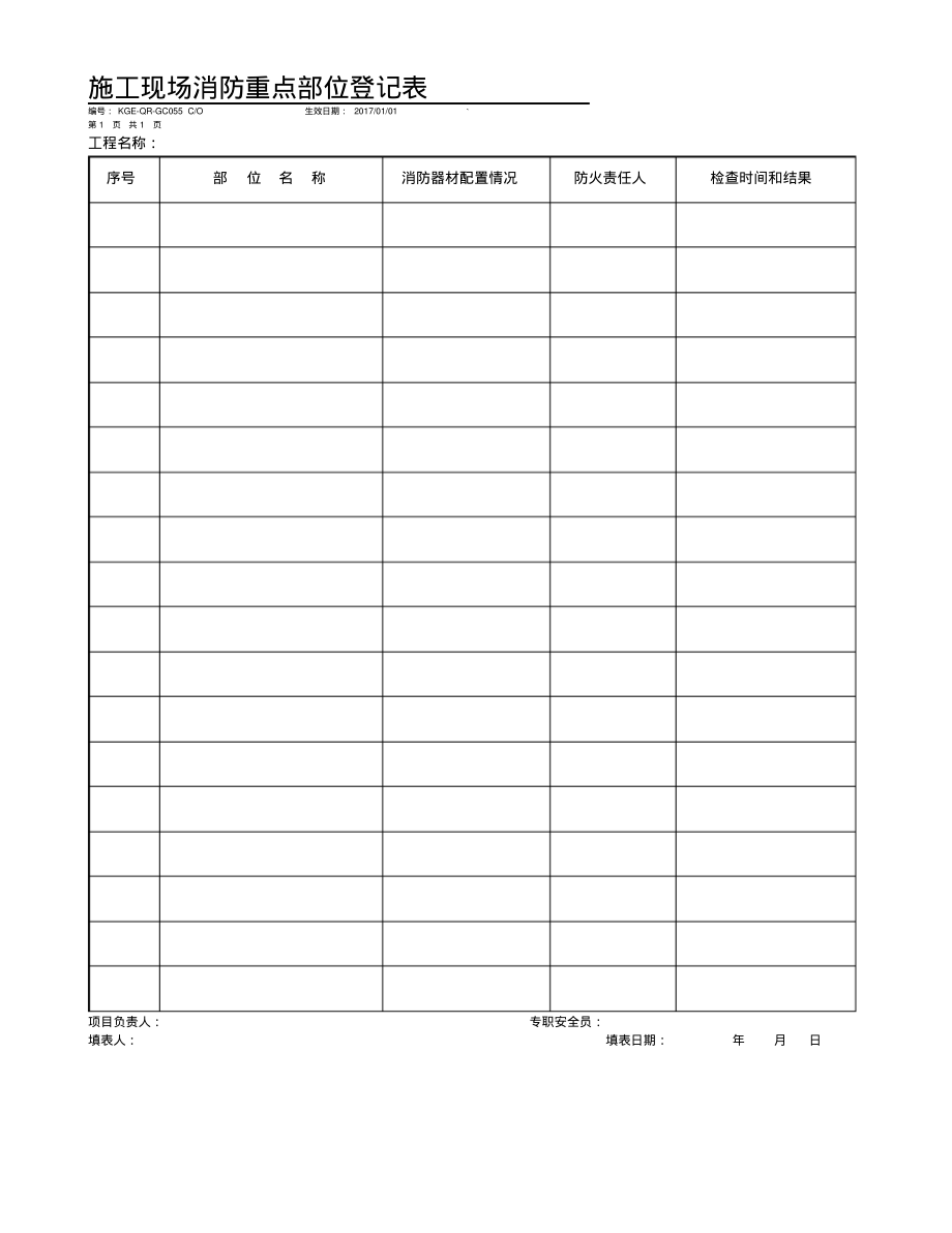 55施工现场消防重点部位登记表.pdf_第1页