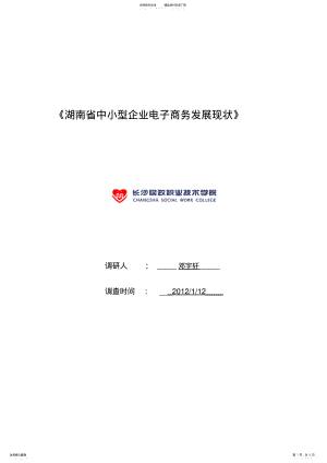 2022年2022年湖南中小企业电子商务调研报告 .pdf