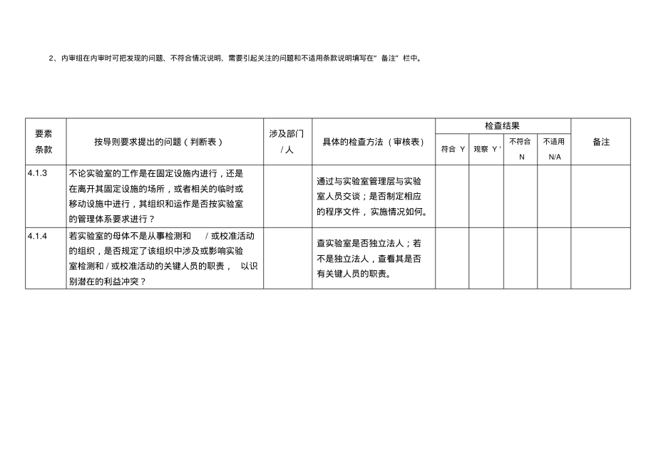 实验室CMA计量认证内审检查表.pdf_第2页