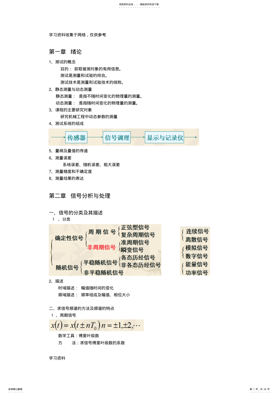 2022年2022年机械工程测试技术基础知识点整合 .pdf_第1页