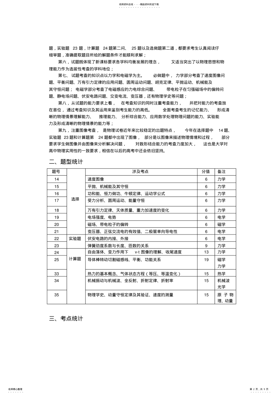 2022年新课标全国卷高考物理试卷分析 2.pdf_第2页