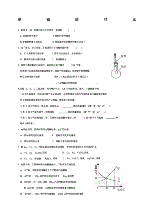 中考化学易错题练习.pdf