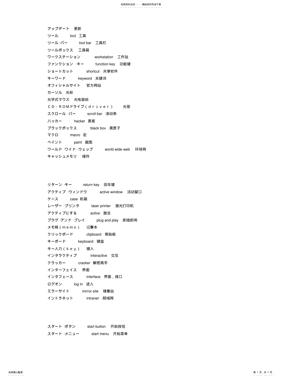 2022年日语电脑用语 .pdf_第1页