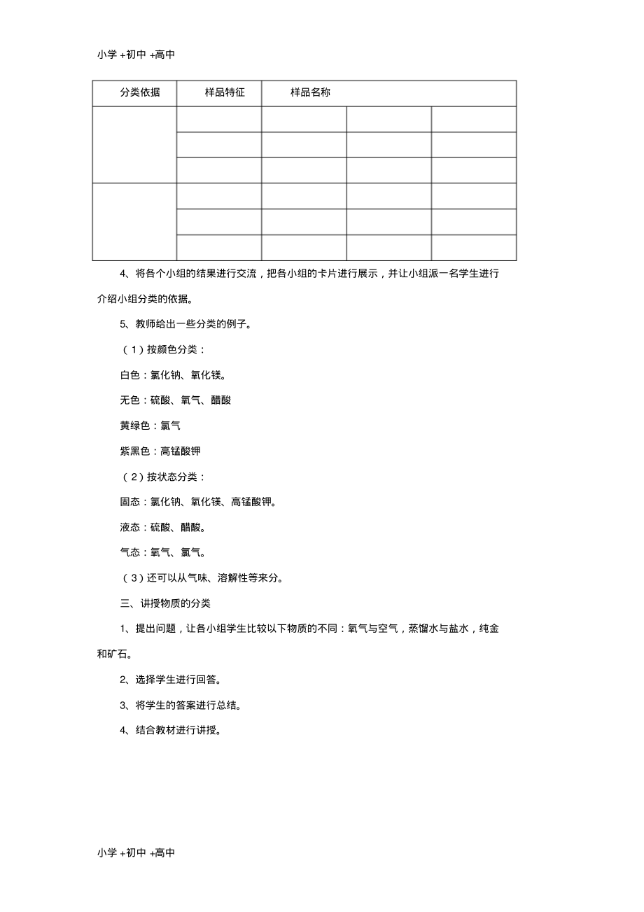 九年级科学上册2.4物质的分类教案新版浙教版.pdf_第2页