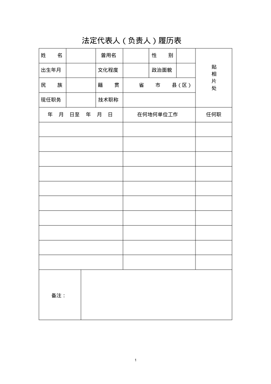 (2022年整理)法定代表人(负责人)履历表..pdf_第1页