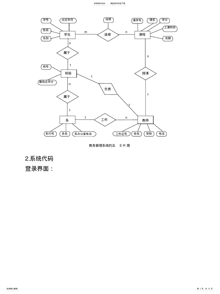 2022年2022年教务管理系统设计C#版本 .pdf_第2页