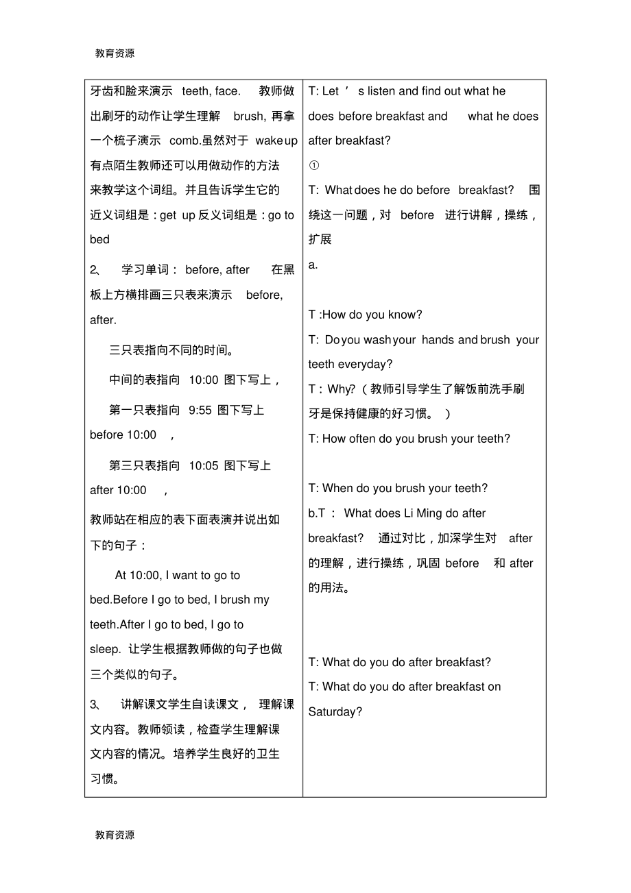 【教育资料】六年级下册英语教案Unit2Lesson8AlwaysBrushYourTeeth!_冀教版学习专用.pdf_第2页