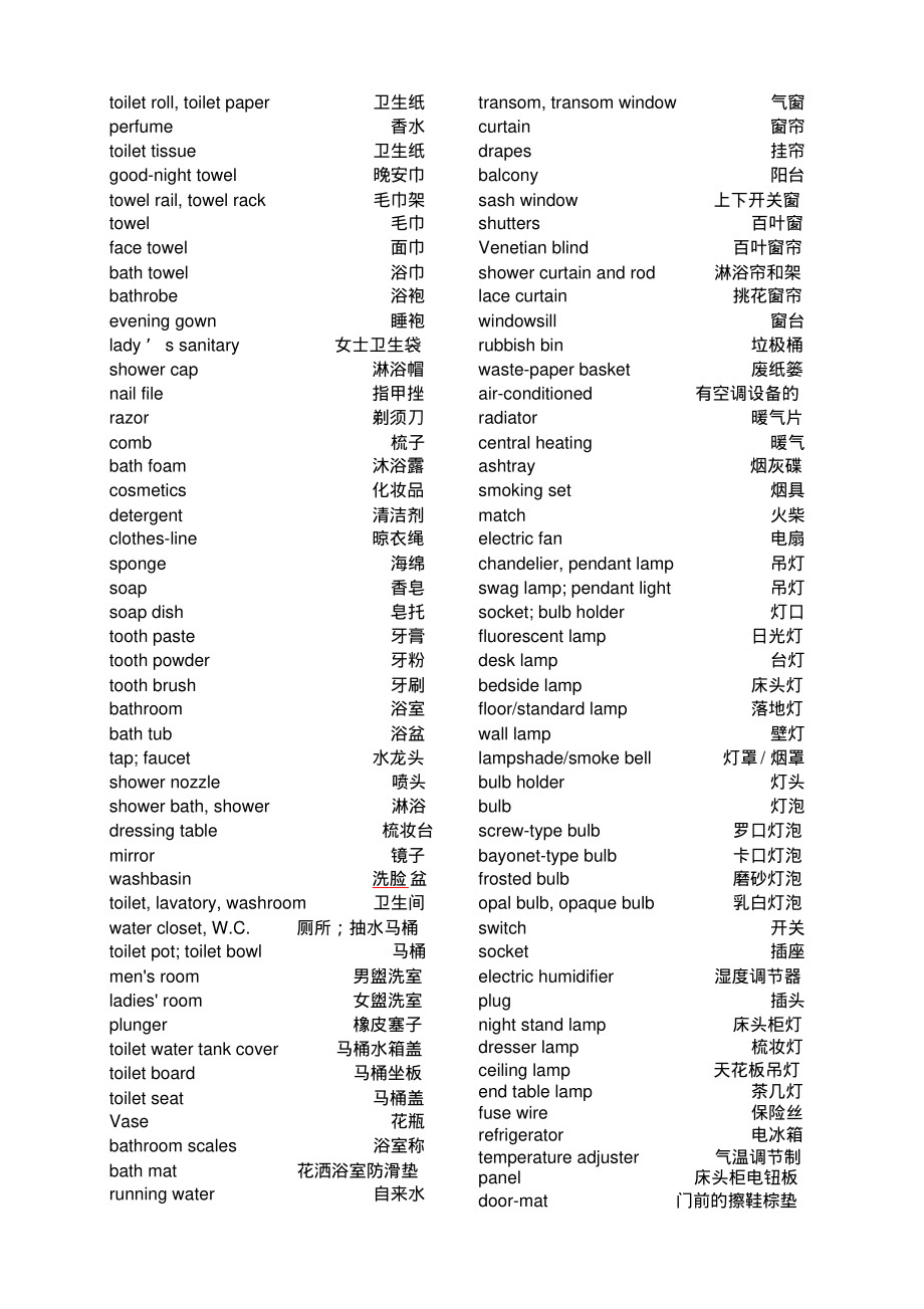 实用酒店常用英语词汇大全.pdf_第2页