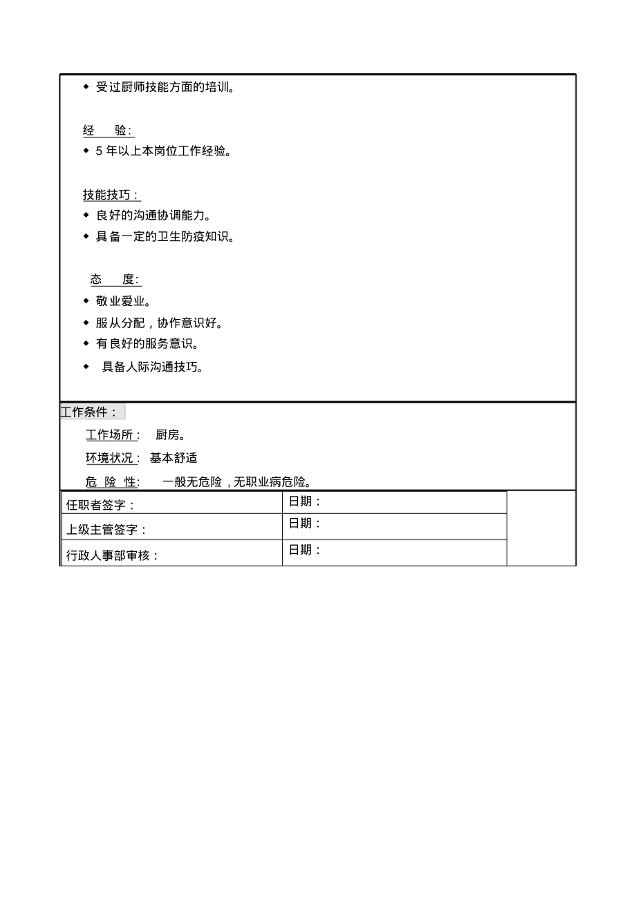 厨师岗位职责说明书.pdf_第2页