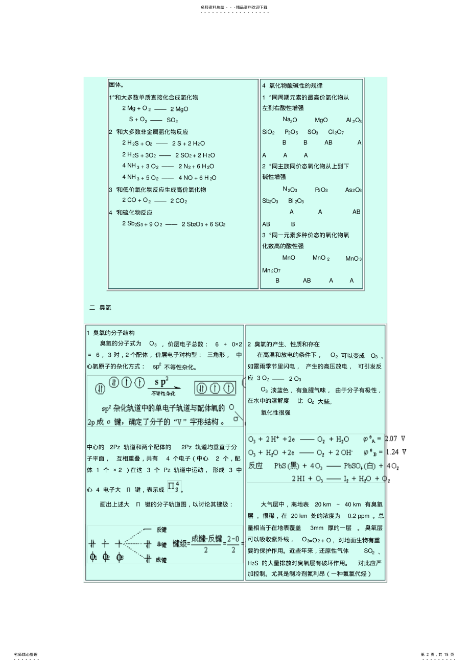 2022年无机化学第十三章氧族元素 .pdf_第2页