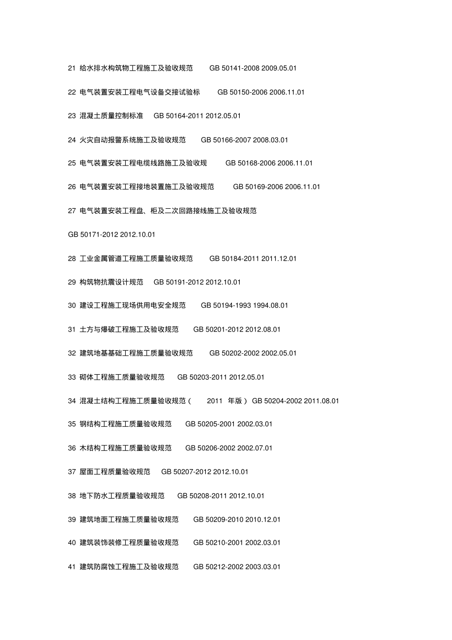 最新整理现行建筑工程国家标准(GB)规范一览表.pdf_第2页