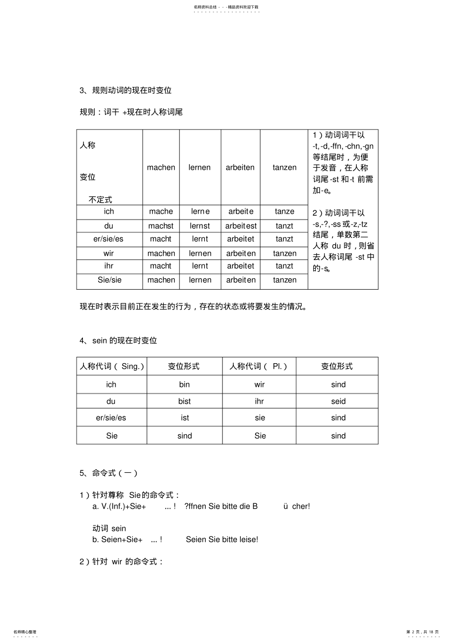 2022年新编大学德语语法总结,推荐文档 .pdf_第2页