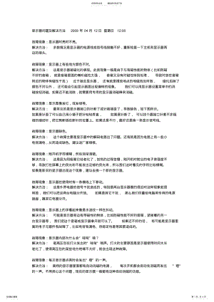 2022年显示器问题及解决方法 .pdf