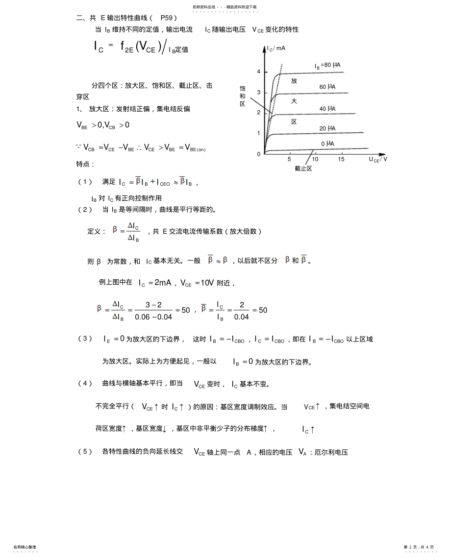 2022年2022年晶体管伏安特性曲线 .pdf_第2页