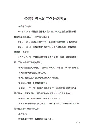 公司财务出纳工作计划例文.pdf