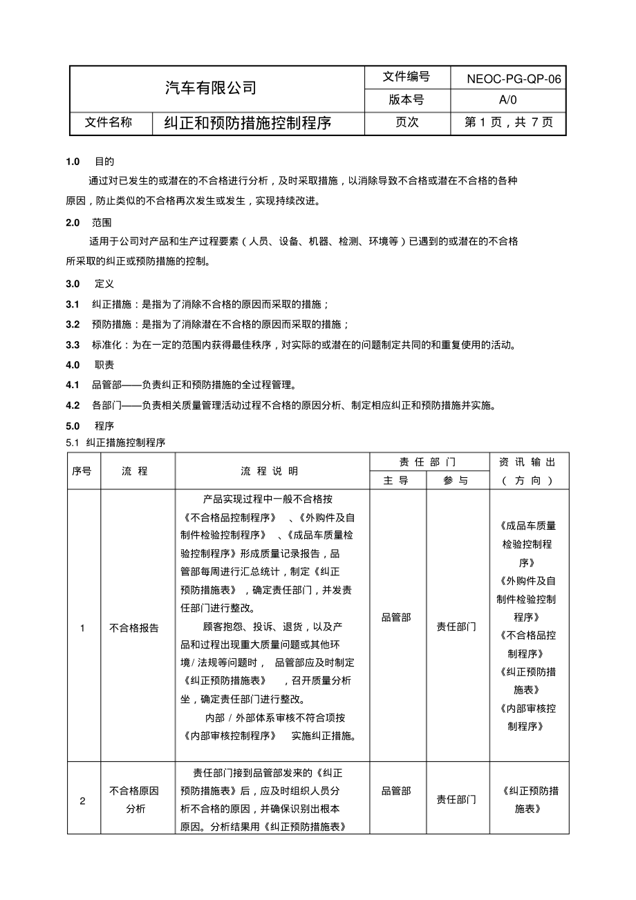 纠正和预防措施控制程序含流程图.pdf_第1页