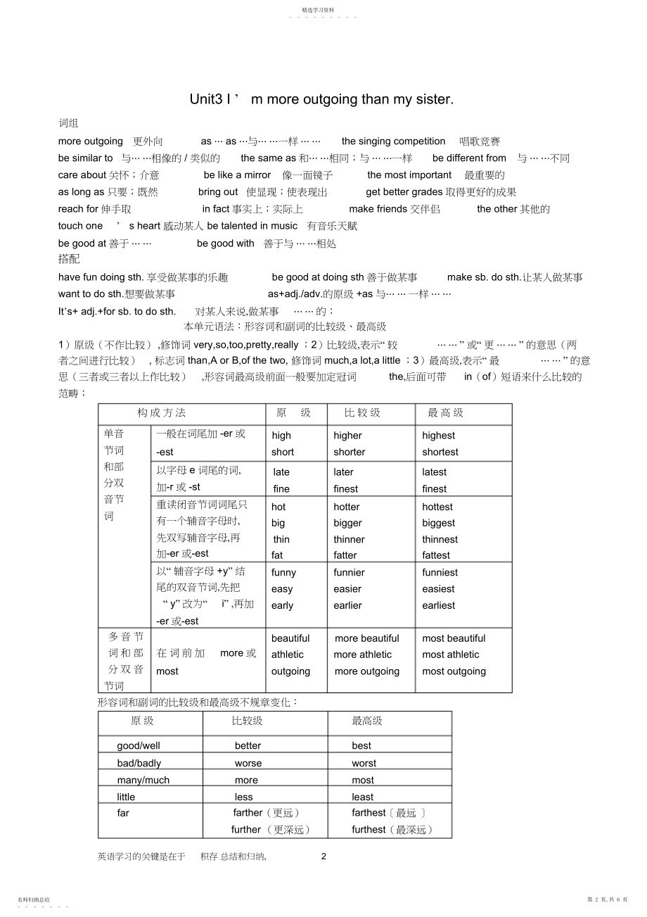 2022年新版英语人教版八年级上册各单元知识点2.docx_第2页