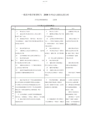 2022年普通高中数学新课标与年考试大纲的对比分析.docx