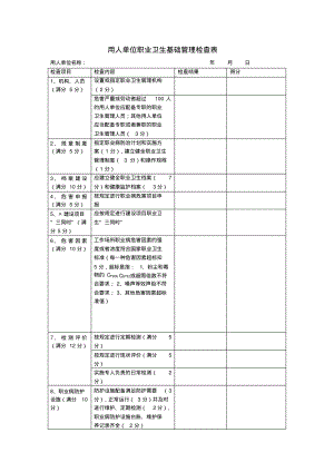 用人单位职业卫生基础管理检查表.pdf