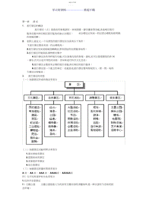 2022年旅游景区规划与开发期末考试复习要点.docx