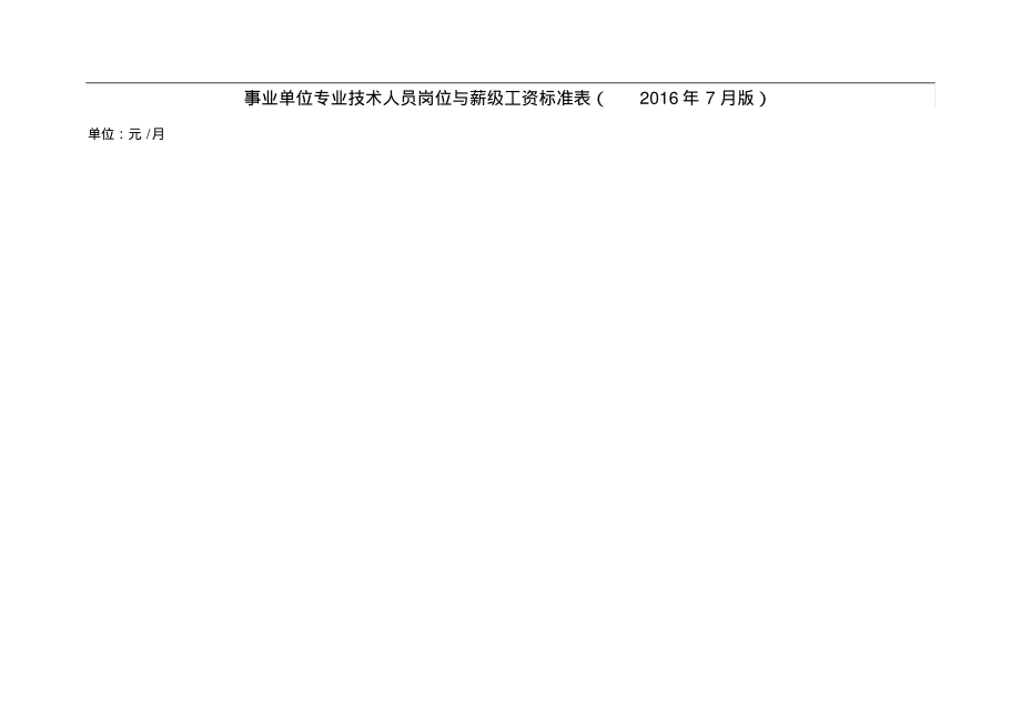 事业单位专业技术人员岗位与薪级工资标准表.pdf_第1页