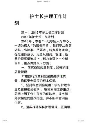 2022年2022年护士长护理工作计划 .pdf