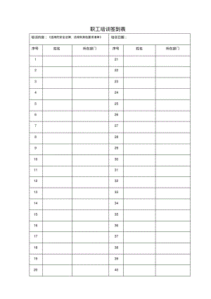 职工培训签到表、记录、效果评估.pdf