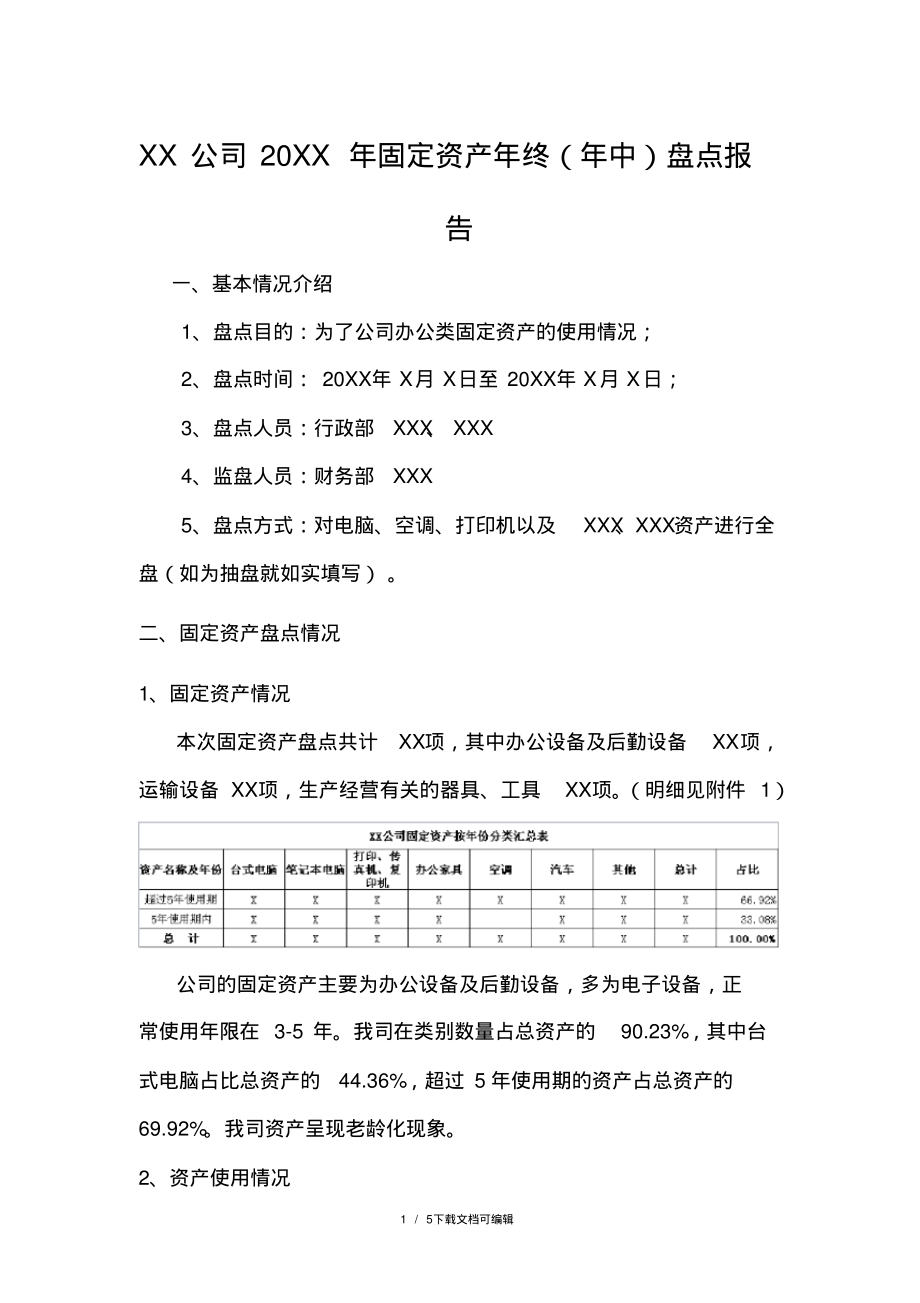 固定资产盘点报告范本.pdf_第1页