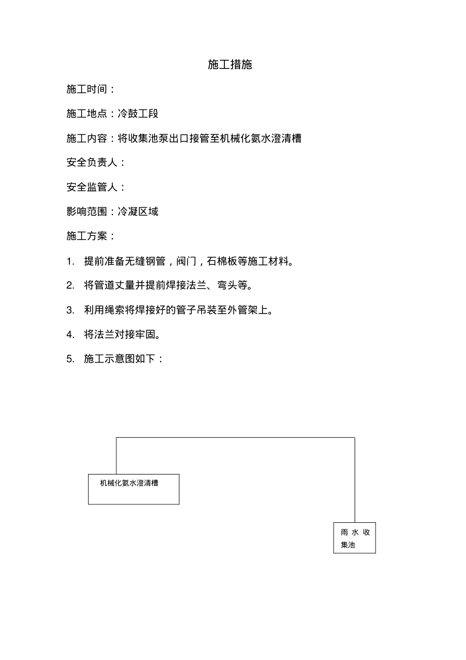 雨水收集池接管至澄清槽动火安全措施.pdf_第2页